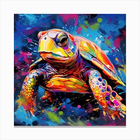 Colorful Turtle 3 Canvas Print