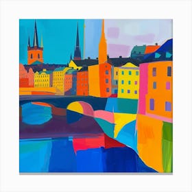 Abstract Travel Collection Stockholm Sweden 2 Canvas Print