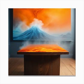 Erupting Volcano Canvas Print