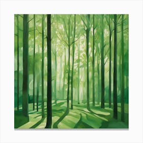 Green Forest 4 Canvas Print