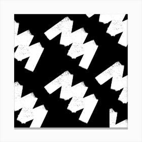 Minimal Black and White Shapes Canvas Print