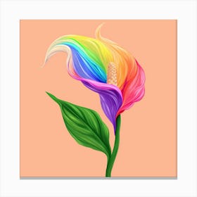 Rainbow Flower Canvas Print