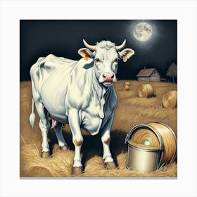 Cow In The Field 9 Canvas Print