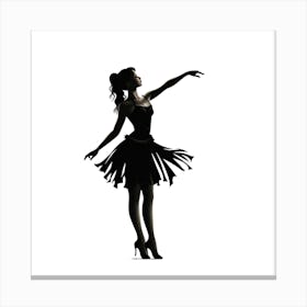 Silhouette Of A Dancer Canvas Print