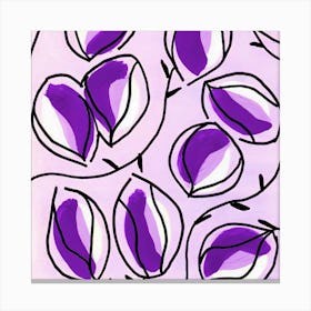 Seed Pods Square Purple Canvas Print