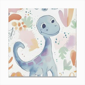 Cute Corythosaurus Dinosaur Watercolour Style  3 Canvas Print