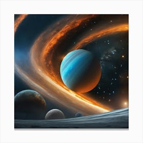 Planets In Space 2 Canvas Print