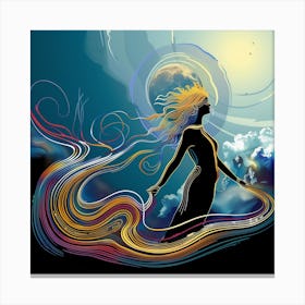 Dreamy, relaxing and atmospheric artwork, "Rise To A New Level" Canvas Print