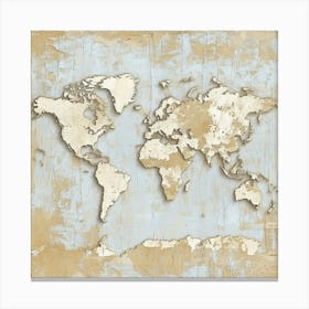 World Map Art Canvas Print