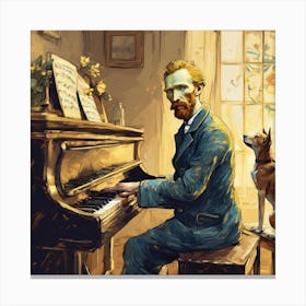 Van Gogh Piano Canvas Print