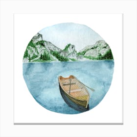 Boat In The Lake Canvas Print