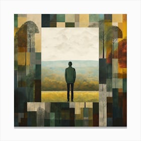 Man In The Forest Canvas Print