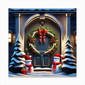 Christmas Door 47 Canvas Print