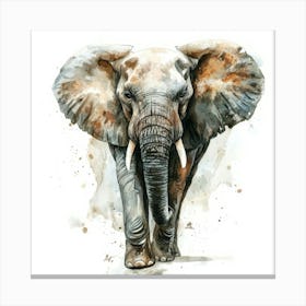 Elephant Watercolour Painting.Generated AI. Wall Art Print Canvas Print