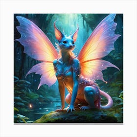 Fairy Glowing Fairy Animal 6 Canvas Print