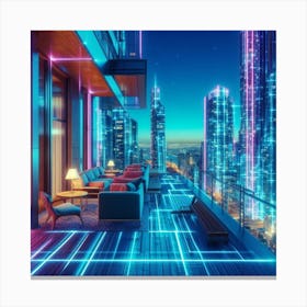 Futuristic Cityscape 31 Canvas Print