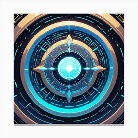 Futuristic Compass Canvas Print