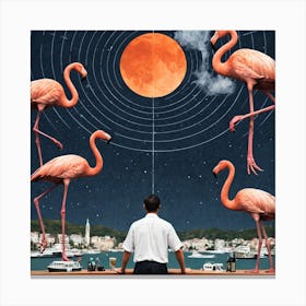 Flamingos 2 Canvas Print