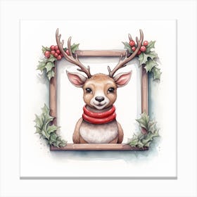 Deer In A Frame Canvas Print