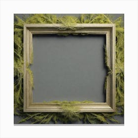 Frame With Feathers Canvas Print