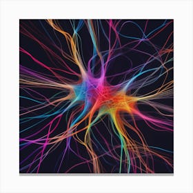 Colorful Neural Network 2 Canvas Print