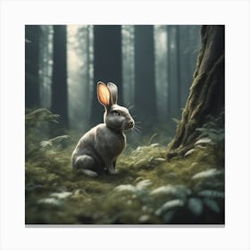 Rabbit In The Forest 42 Canvas Print