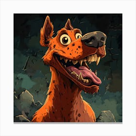 Vintage 80s Nightmarish Dog 2 Canvas Print