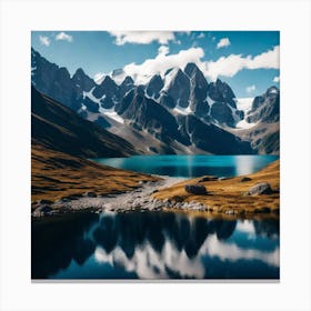 Lake In The Mountains Canvas Print