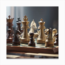 Chess Set wall art Canvas Print