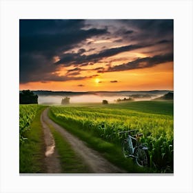 Sunset In The Countryside 21 Canvas Print