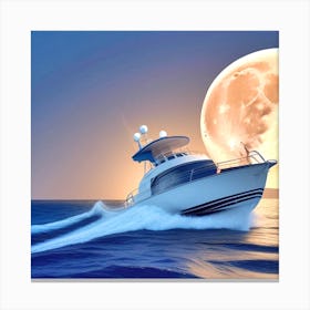 Moonlight Over The Ocean 5 Canvas Print