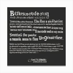 Irish Calligraphy Canvas Print