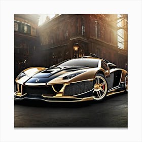 Gold Lamborghini 8 Canvas Print
