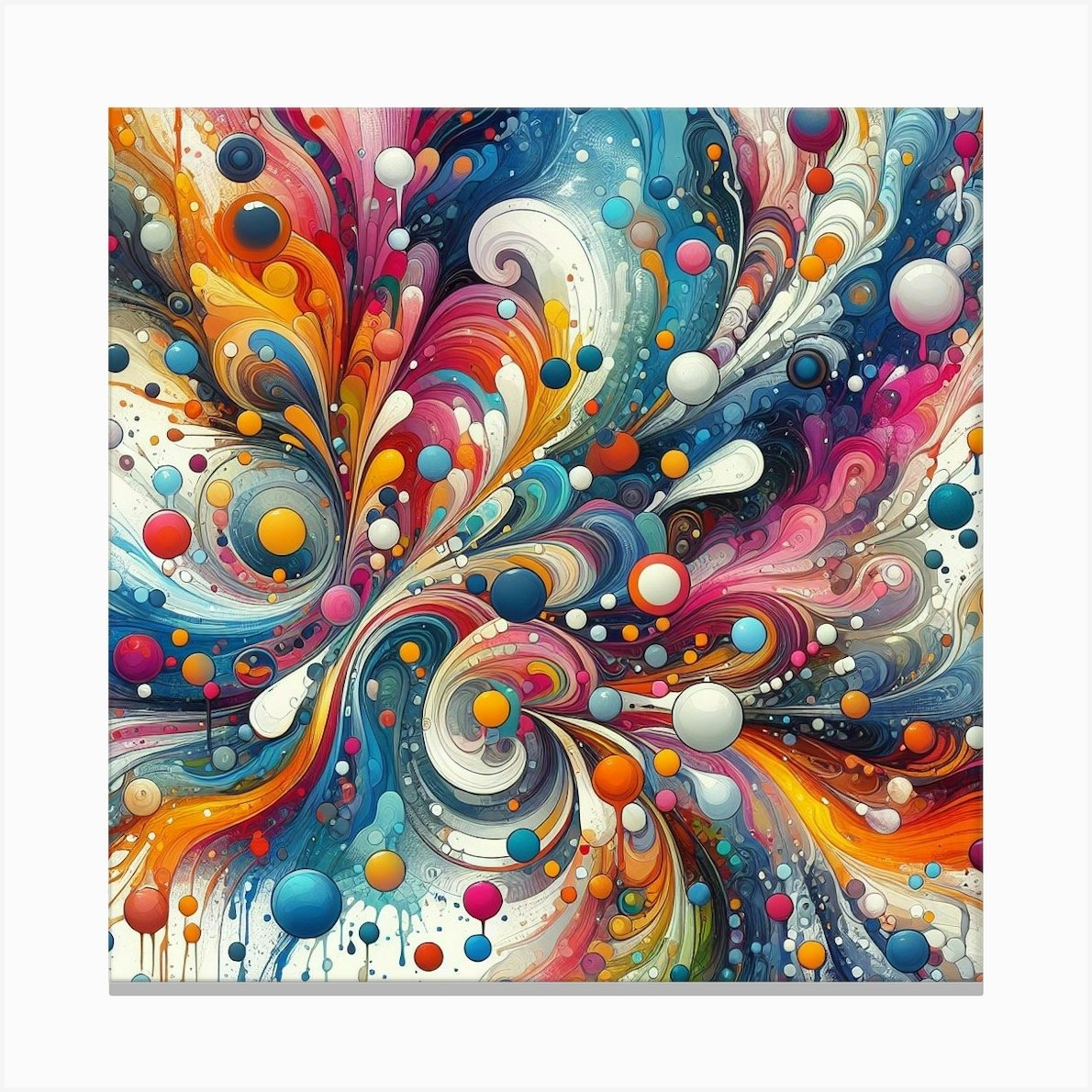 Abstract Color Splash Artwork Canvas Print by Arts By Kay - Fy