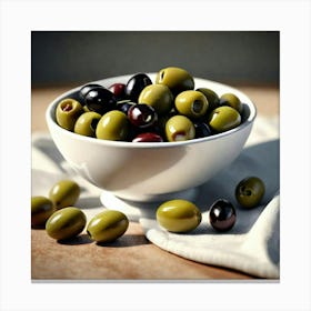 Party Tray Olives Canvas Print