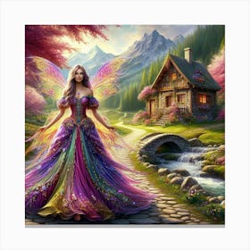 Fairy In The Forest 6 Canvas Print