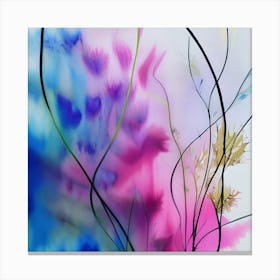 Watercolor Vines Canvas Print