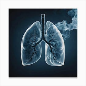 Lungs And Smoke 2 Canvas Print