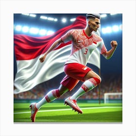 Soccer Player In Indonesia 2 Canvas Print