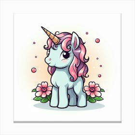 Cute Unicorn 414 Canvas Print