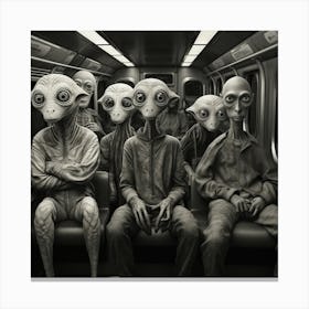 Alien Subway 7 1 Canvas Print