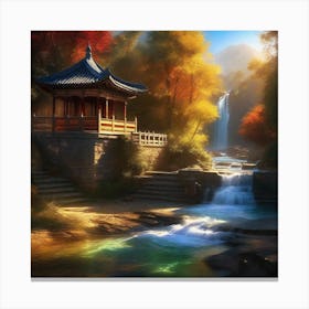 Chinese Waterfall Canvas Print