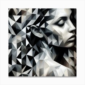 Woman Portrait Abstract Art Canvas Print