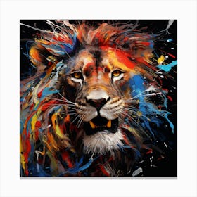 Lion Splash Canvas Print