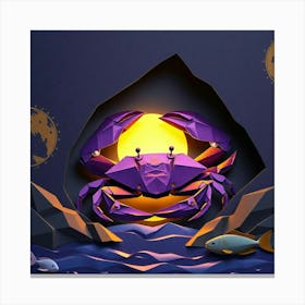 Polygonal Crab Canvas Print