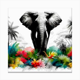 Elefant In The Forest S Canvas Print