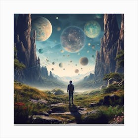 Planets In The Sky Canvas Print