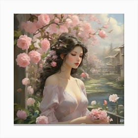 Chinese Girl art print Canvas Print