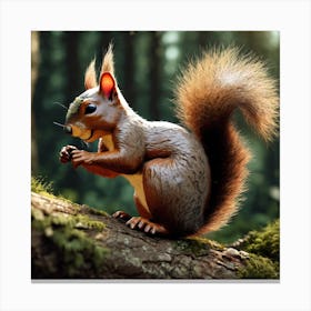 Squirrel In The Woods 55 Canvas Print