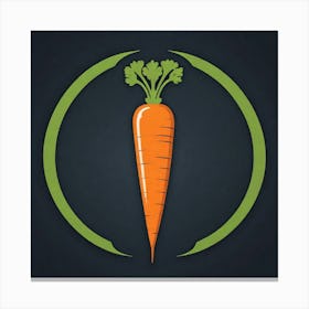 Carrot In A Circle 1 Canvas Print